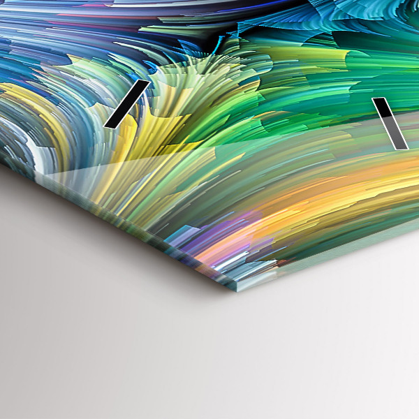 Zegar szklany pionowy Abstrakcja sale