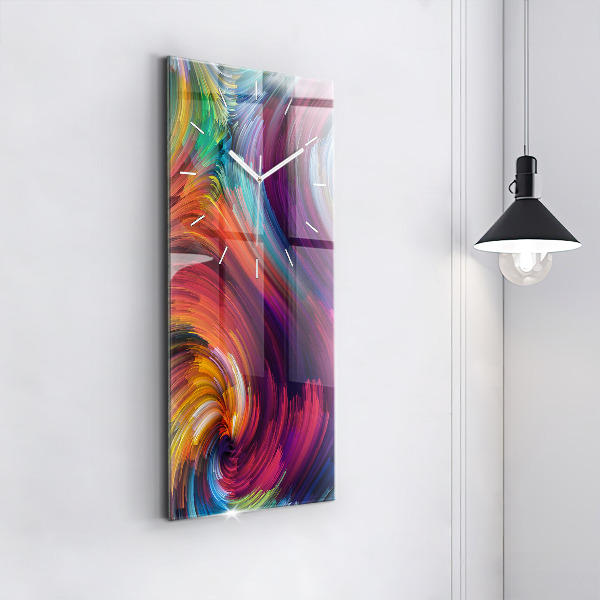 Zegar szklany pionowy Abstrakcja sale