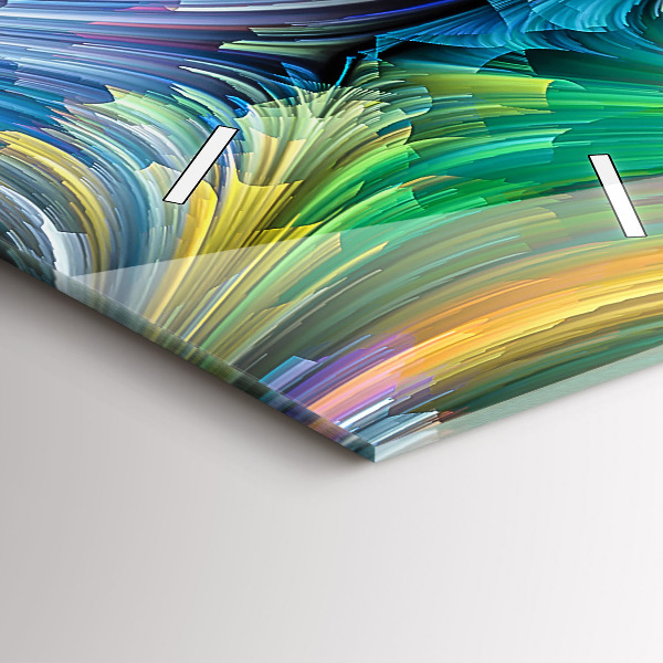 Zegar szklany pionowy Abstrakcja sale