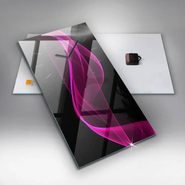 Zegar ścienny pionowy Różowa abstrakcja