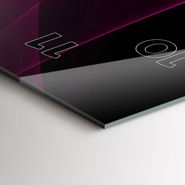 Zegar ścienny pionowy Różowa abstrakcja