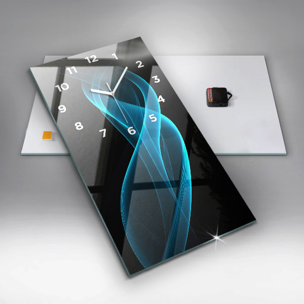 Zegar ścienny pionowy Niebieska abstrakcja