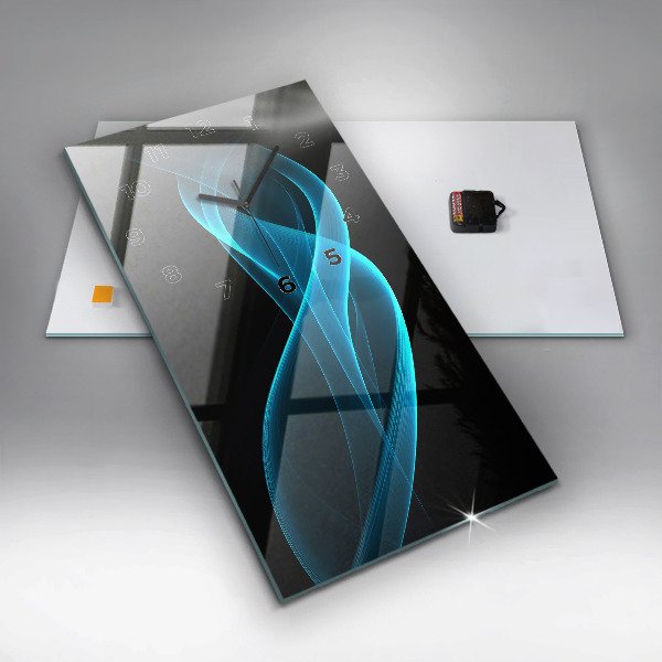 Zegar ścienny pionowy Niebieska abstrakcja