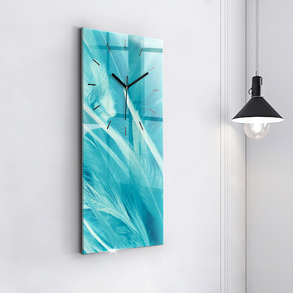 Zegar ścienny pionowy Zielono turkusowe vintage