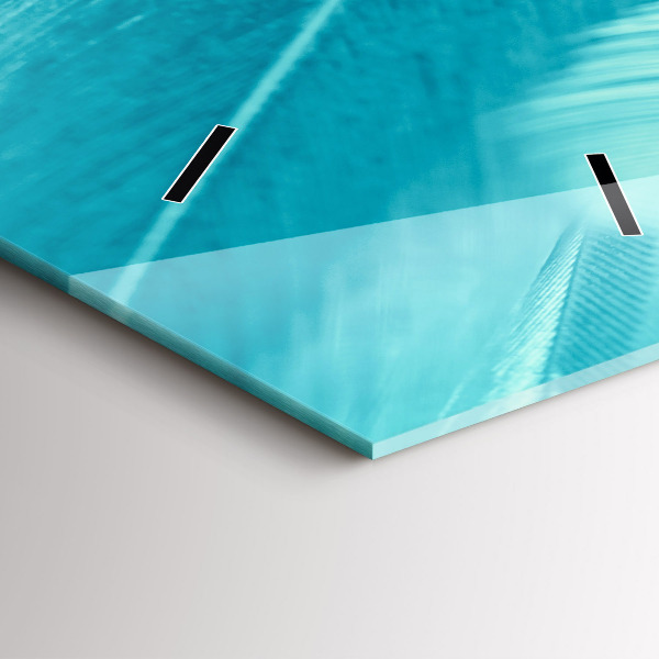 Zegar ścienny pionowy Zielono turkusowe vintage