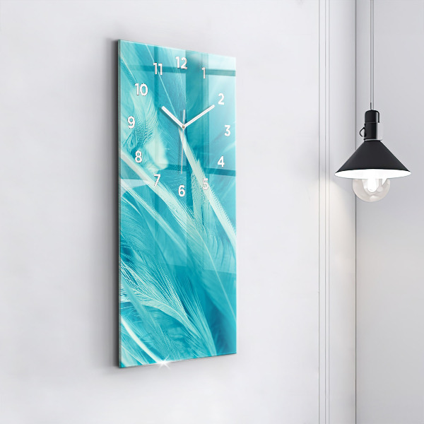 Zegar ścienny pionowy Zielono turkusowe vintage