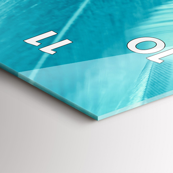 Zegar ścienny pionowy Zielono turkusowe vintage