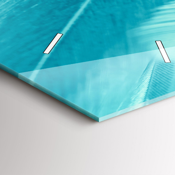 Zegar ścienny pionowy Zielono turkusowe vintage