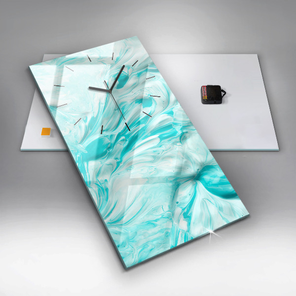 Zegar ścienny pionowy Niebieska abstrakcja