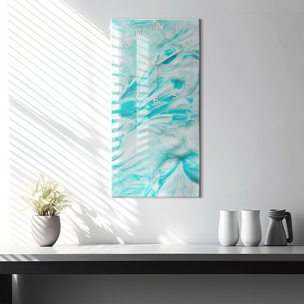 Zegar ścienny pionowy Niebieska abstrakcja