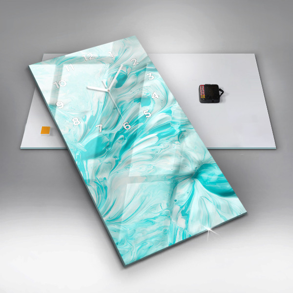 Zegar ścienny pionowy Niebieska abstrakcja