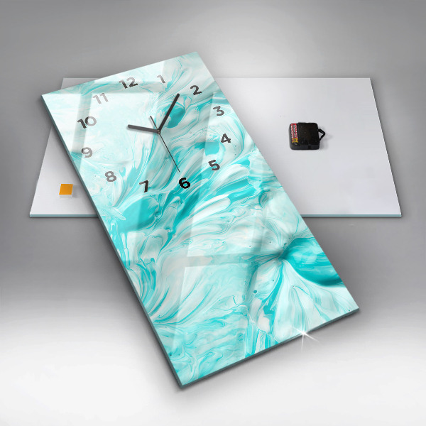 Zegar ścienny pionowy Niebieska abstrakcja