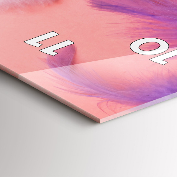 Zegar ścienny pionowy Kolorowe pióra