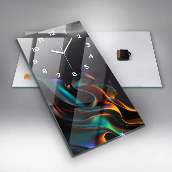 Zegar ścienny pionowy Futurystyczna fala