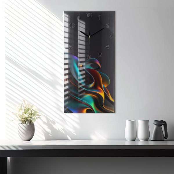 Zegar ścienny pionowy Futurystyczna fala