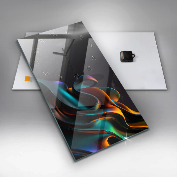 Zegar ścienny pionowy Futurystyczna fala