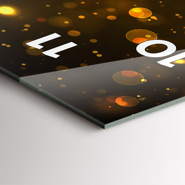 Zegar ścienny pionowy Złote pyłki