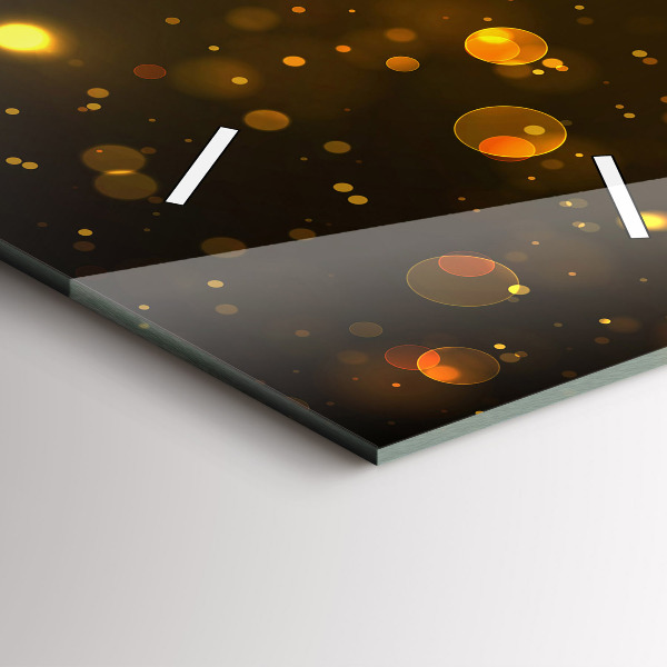 Zegar ścienny pionowy Złote pyłki