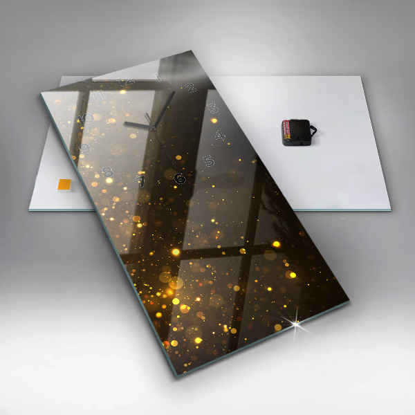 Zegar ścienny pionowy Złote pyłki