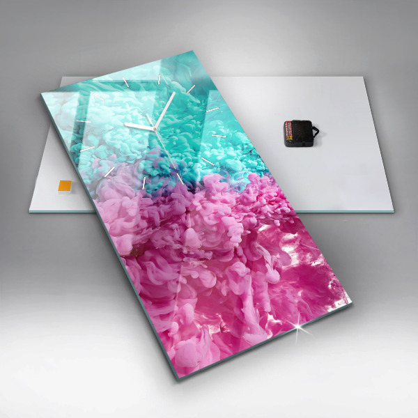 Zegar ścienny pionowy Sztuka nowoczesna – plamy