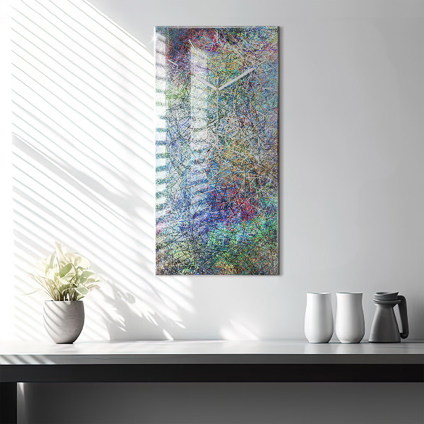 Zegar szklany pionowy Abstrakcja - Emocje