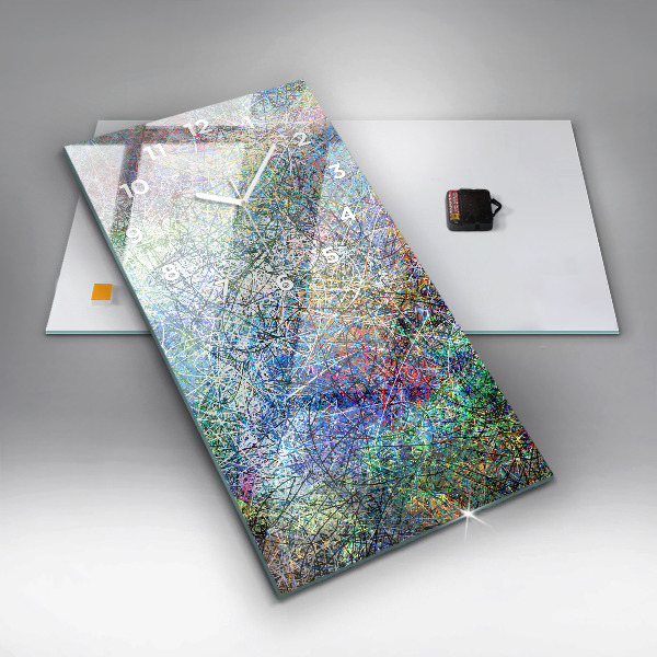 Zegar szklany pionowy Abstrakcja - Emocje