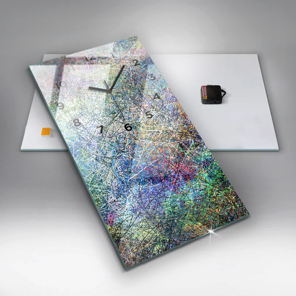 Zegar szklany pionowy Abstrakcja - Emocje