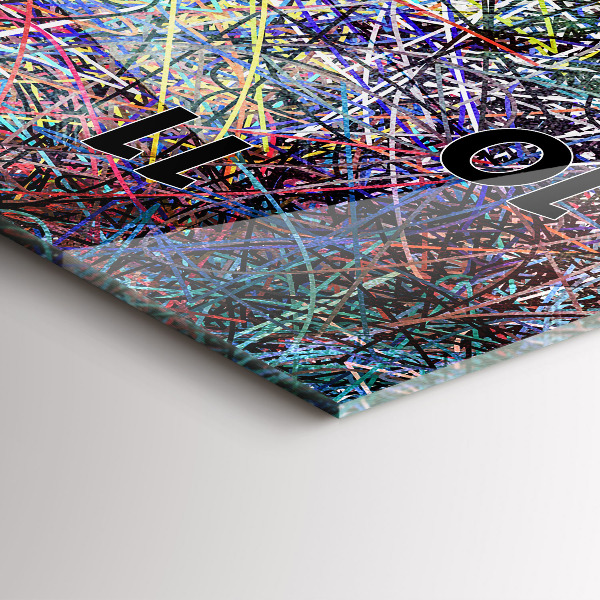 Zegar szklany pionowy Abstrakcja - Emocje