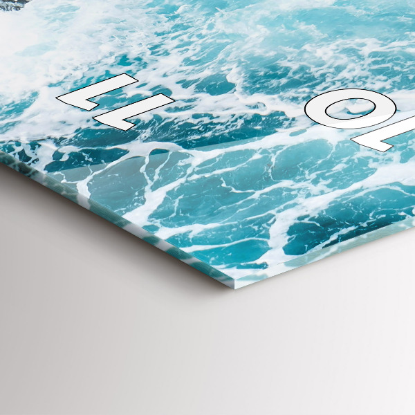 Zegar ścienny pionowy Wirujące spienione fale