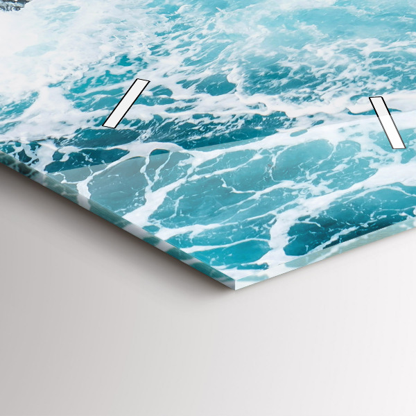 Zegar ścienny pionowy Wirujące spienione fale