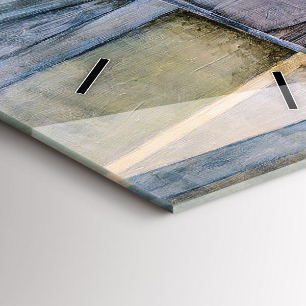 Zegar szklany pionowy Impresjonistyczny obraz