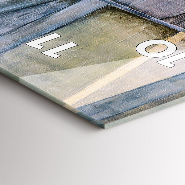 Zegar szklany pionowy Impresjonistyczny obraz