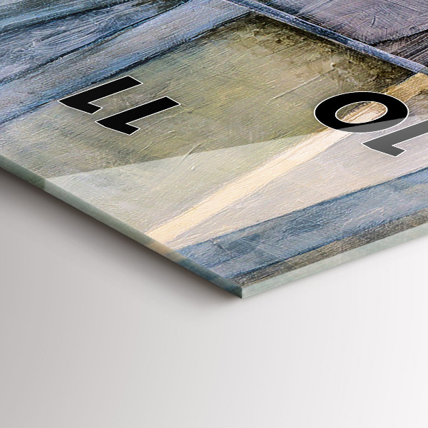 Zegar szklany pionowy Impresjonistyczny obraz