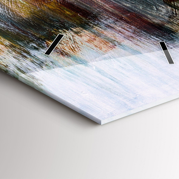 Zegar szklany pionowy Abstrakcja