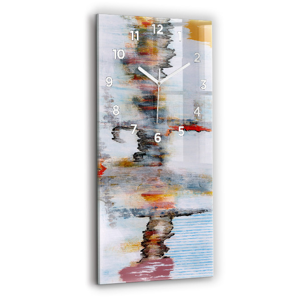 Zegar szklany pionowy Abstrakcja