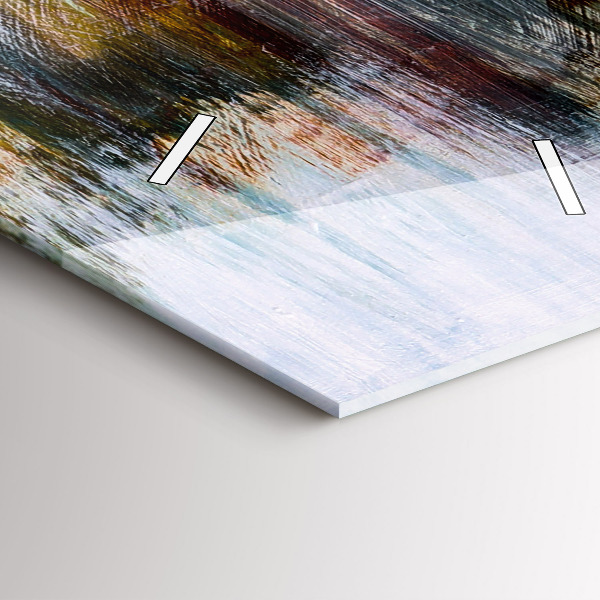 Zegar szklany pionowy Abstrakcja