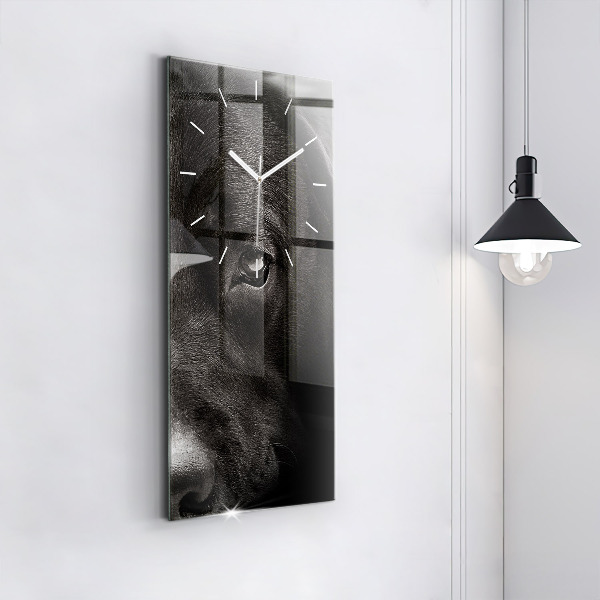 Zegar szklany pionowy Pies i kot szkocki