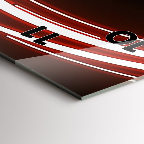 Zegar ścienny pionowy Kot z czerwonymi oczami