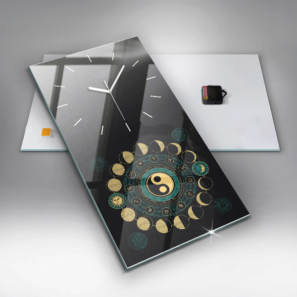 Zegar ścienny pionowy Fazy księżyca