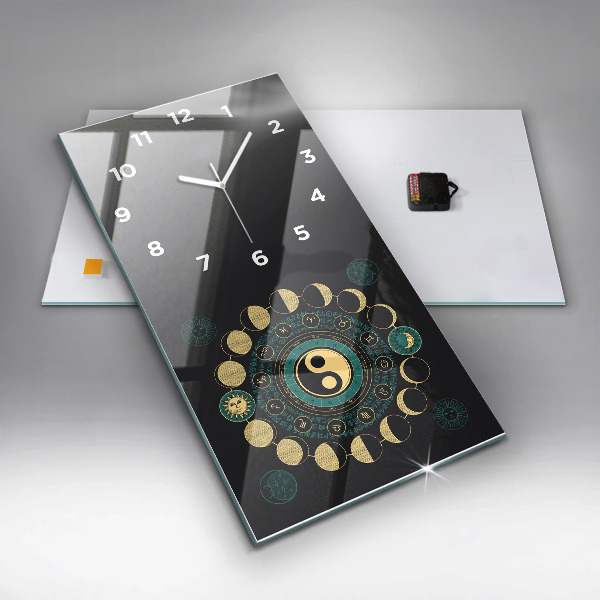 Zegar ścienny pionowy Fazy księżyca