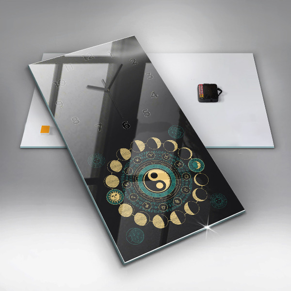 Zegar ścienny pionowy Fazy księżyca