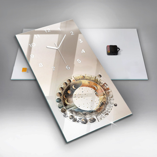 Zegar ścienny pionowy Zegar astronomia