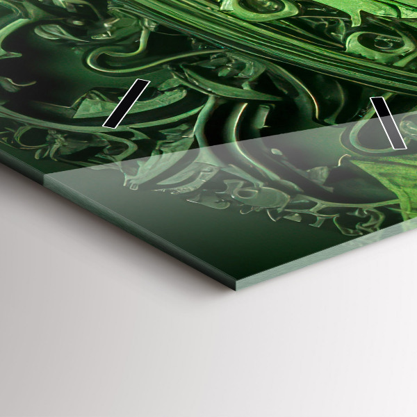 Zegar ścienny pionowy Zielony mechanizm