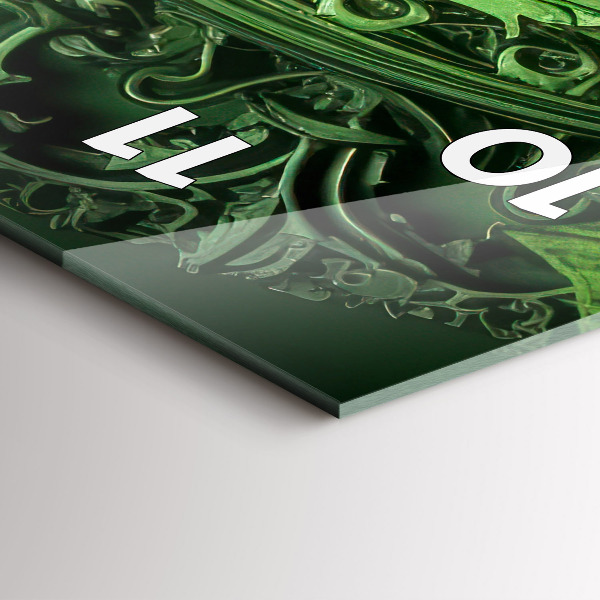 Zegar ścienny pionowy Zielony mechanizm