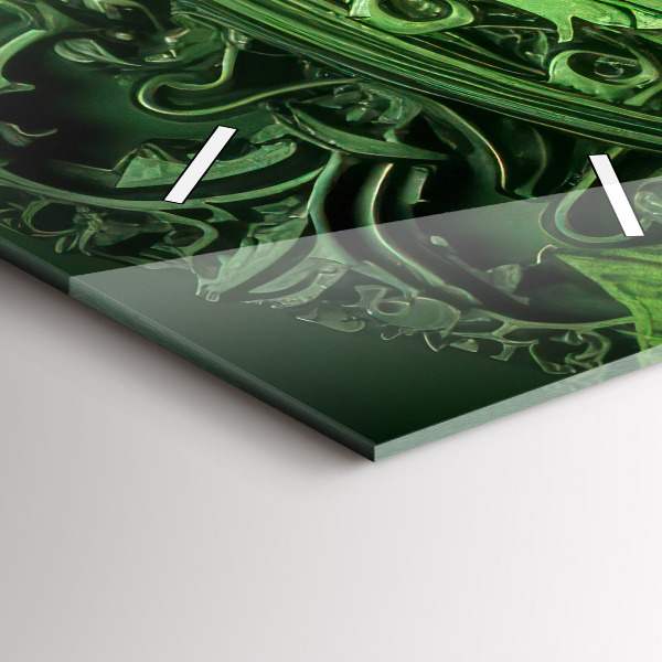 Zegar ścienny pionowy Zielony mechanizm