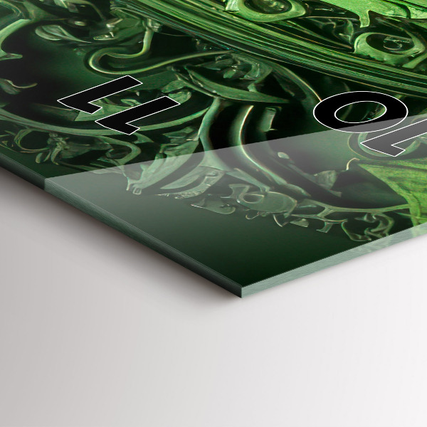 Zegar ścienny pionowy Zielony mechanizm