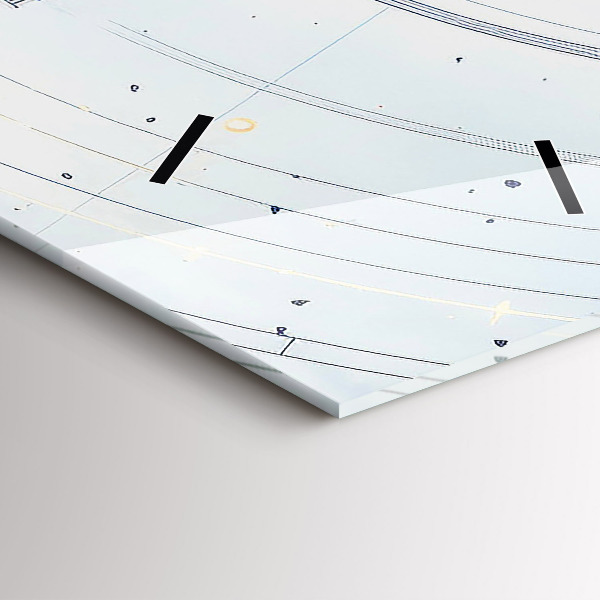 Zegar ścienny pionowy Niebieskie rysunki