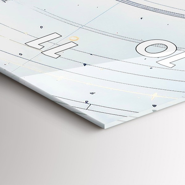 Zegar ścienny pionowy Niebieskie rysunki