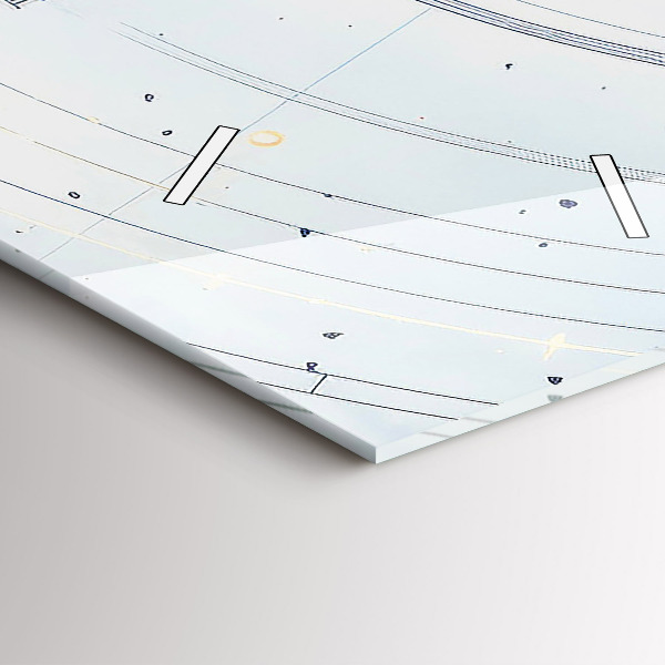 Zegar ścienny pionowy Niebieskie rysunki