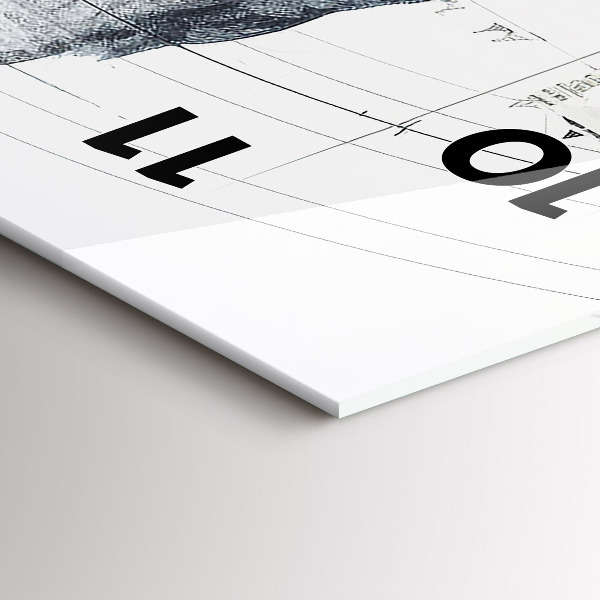 Zegar ścienny pionowy Rysunkowe góry